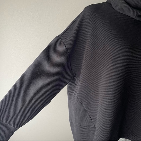 Shambhala Oversized Ribbed Turtleneck Sweater Drop Sleeve Black Size Large - Picture 7 of 10